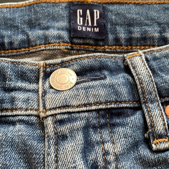 GAP sz 28 High Rise Super Wide-Leg Medium Indigo Crop Women’s Jeans - Picture 4 of 8